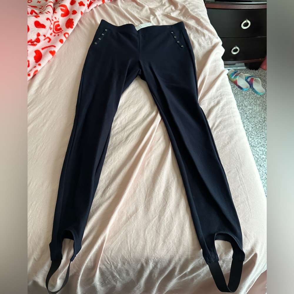 Navy Blue Stirrup Pants